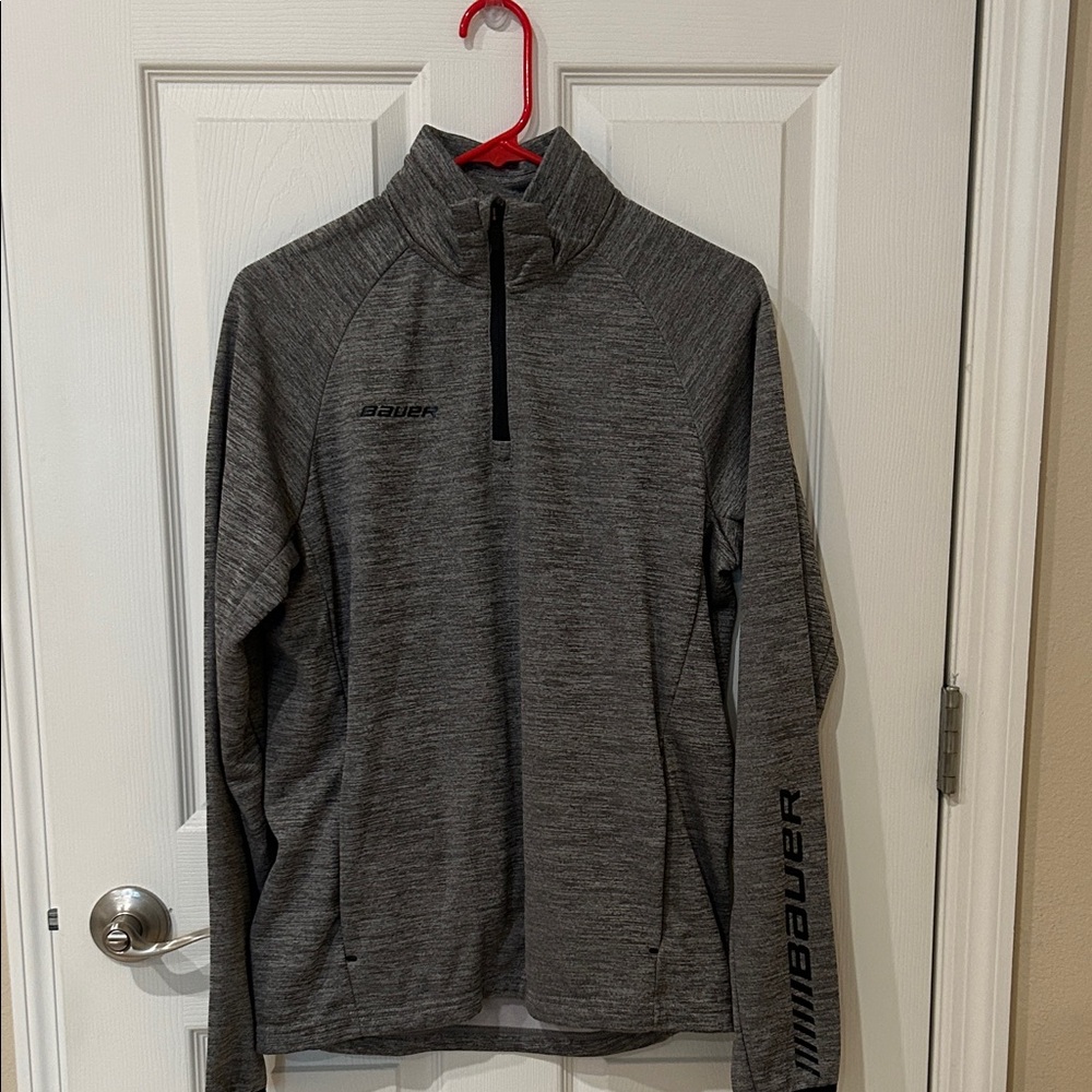 Bauer Men's Heather Gray Performance 1/4 zip